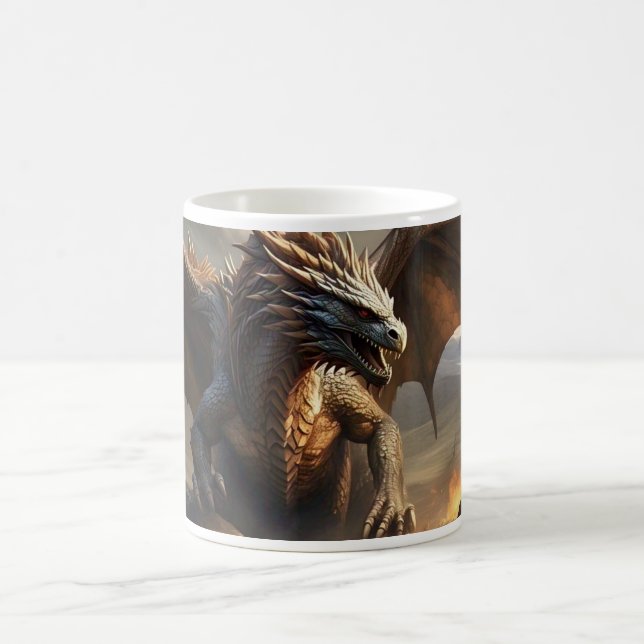 Caneca personalizada com ilustração de dragão (Centro)