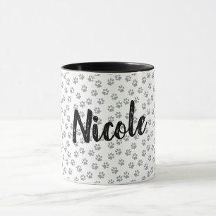 Caneca Personalizada com Impressão de Pata Preta e