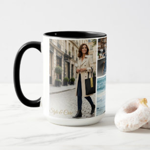 Caneca Personalizada com Layout de Quatro Imagens 