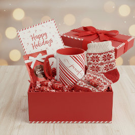 Caneca personalizada com listras de bastão de doce