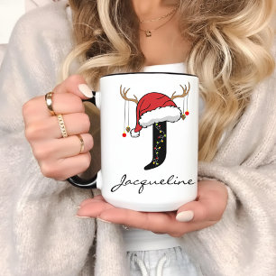 Caneca Personalizada com Monograma de Papai Noel p