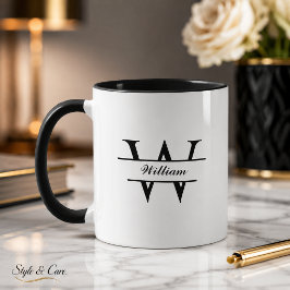 Caneca Personalizada com Monograma para Uso Diário