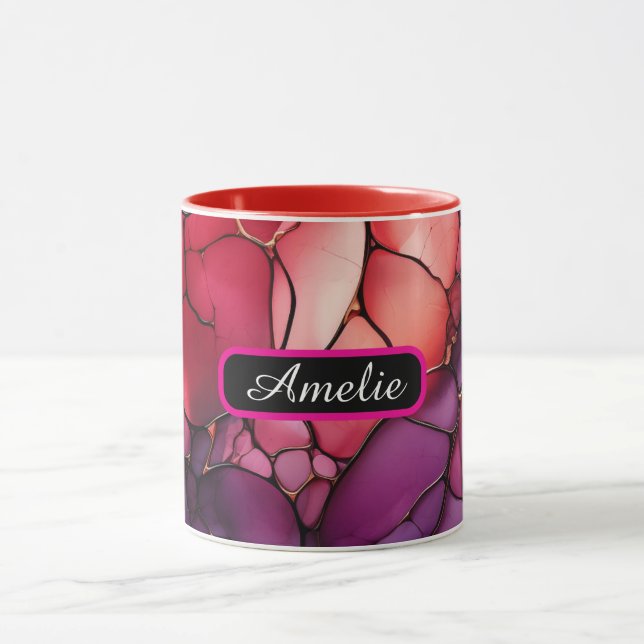 Caneca Personalizada com Nome e Estilo de Tinta Ál (Centro)