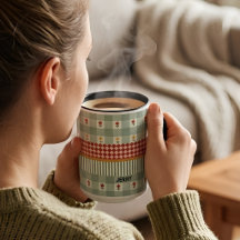 Caneca Personalizada com Nome e Floral em Verde Sá