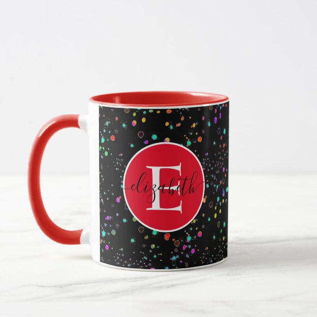 Caneca personalizada com pontos coloridos (Esquerda)