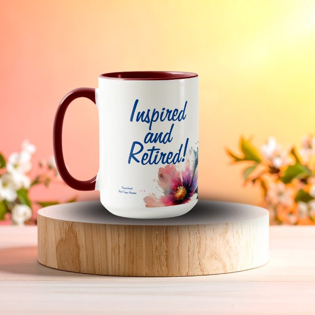 Caneca Personalizada com Tema Floral e Índigo Apos (Criador carregado)