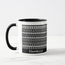 Caneca Personalizada com Texto Oculto em Padrão Ge