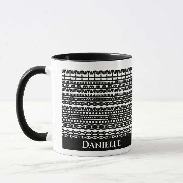 Caneca Personalizada com Texto Oculto em Padrão Ge (Esquerda)