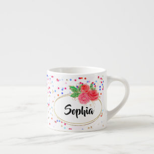 Caneca personalizada, copo de rosa, nome personali