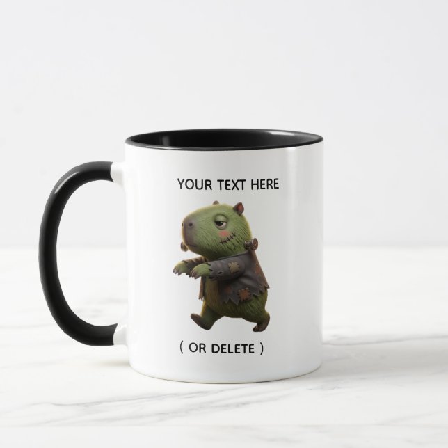 Caneca Personalizada Cute Frankenstein Capybara Ha (Esquerda)