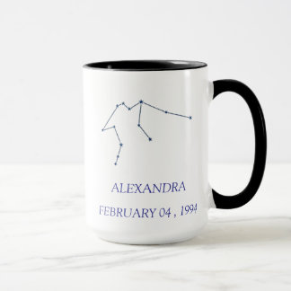 Caneca Personalizada da Constelação de Aquário - S
