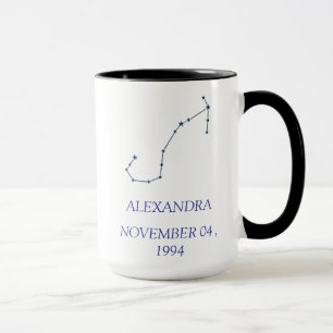 Caneca Personalizada da Constelação de Escorpião -