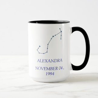 Caneca Personalizada da Constelação de Escorpião -