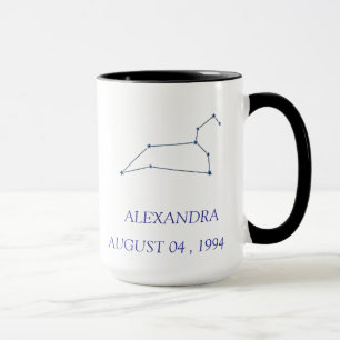Caneca Personalizada da Constelação de Leão - Estr
