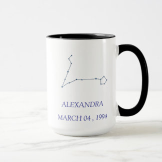 Caneca Personalizada da Constelação de Peixes - Es
