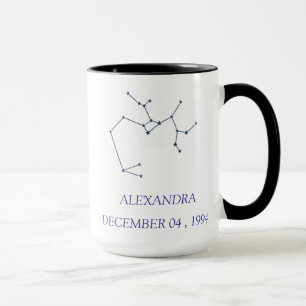 Caneca Personalizada da Constelação de Sagitário -