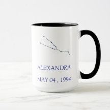 Caneca Personalizada da Constelação de Touro - Sta
