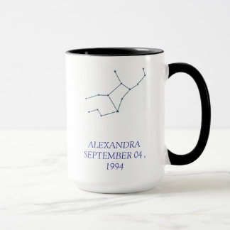 Caneca Personalizada da Constelação de Virgem - Es