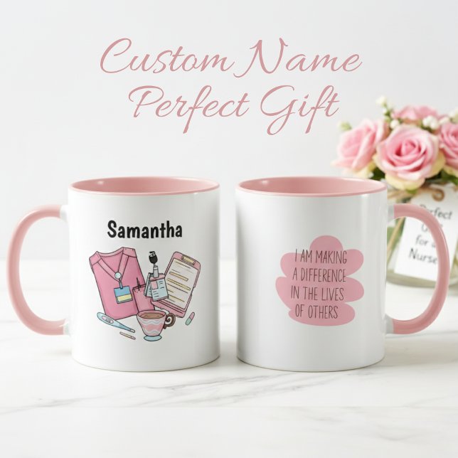 Caneca Personalizada da Enfermeira Samantha Vida (Criador carregado)