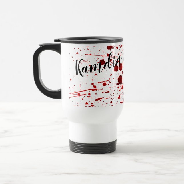Caneca personalizada de 15 onças de café Splatter  (Esquerda)