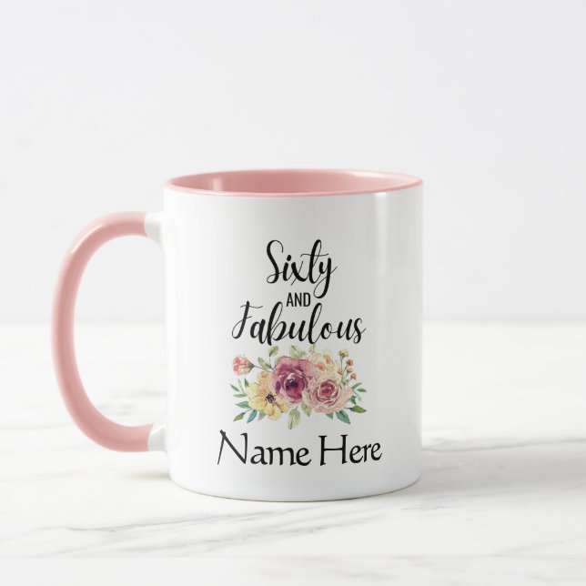 Caneca Personalizada de Aniversário de 60 anos par (Esquerda)