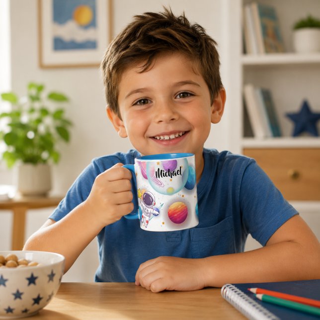 Caneca Personalizada de Astronauta e Planetas para (Criador carregado)