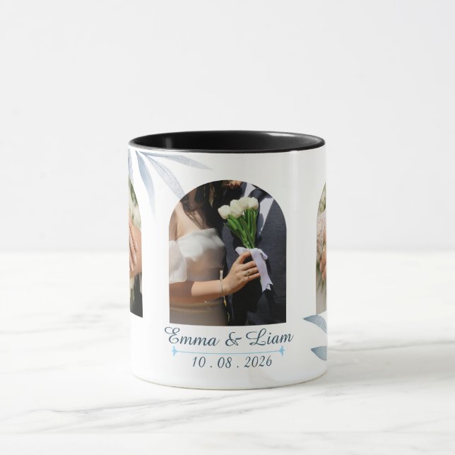 Caneca Personalizada de Casal com Foto e Nomes (Centro)