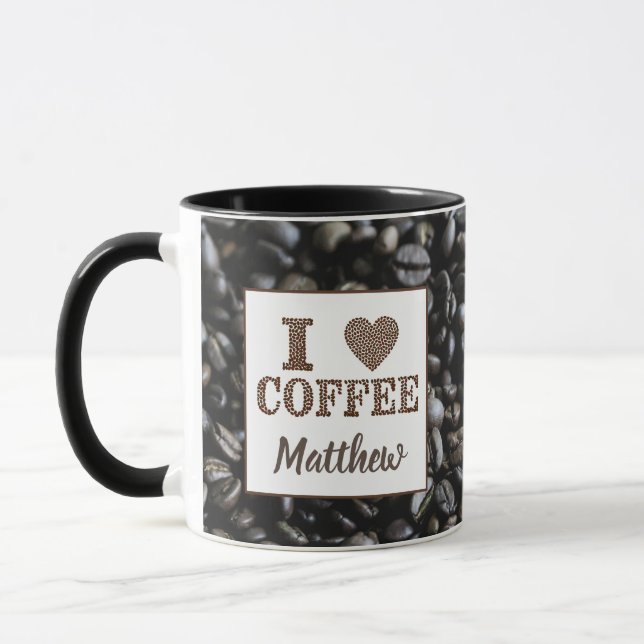 Caneca Personalizada de Cerâmica para Amantes de C (Esquerda)