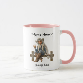 Caneca Personalizada de Cowgirl – Menos Conversa, 
