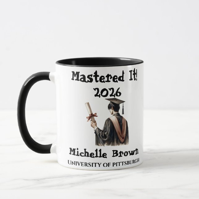 Caneca Personalizada de Formatura 2026 Para Ela/ E (Esquerda)