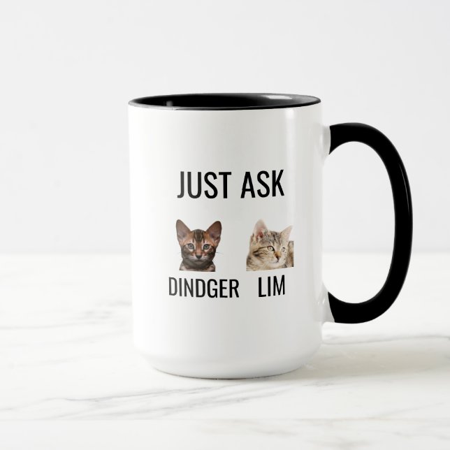 Caneca Personalizada de Gato Papai, Presente Para  (Direita)