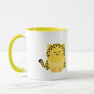 Caneca personalizada de leopardo giro