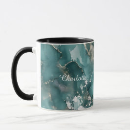 Caneca Personalizada de Luxo com Padrão de Mármore