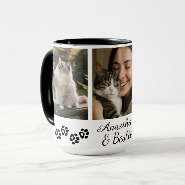 Caneca Personalizada de Múltiplas Fotos para Amant (Frente Esquerda)