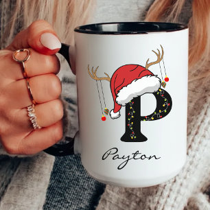Caneca Personalizada de Natal com Alfabeto de Pres