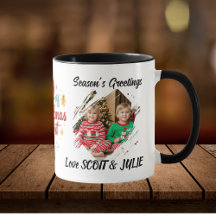 Caneca Personalizada de Natal Família Foto