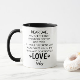 Caneca Personalizada de Papai com Brussels Griffon