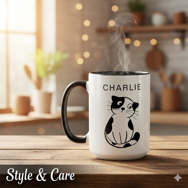 Caneca Personalizada de Pet com Foto e Nome (Personalized Custom Pet Mug with Photo and Name)