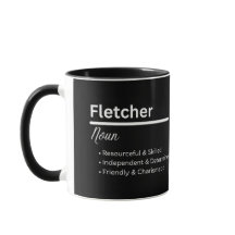 Caneca Personalizada Definição do Nome Fletcher pa