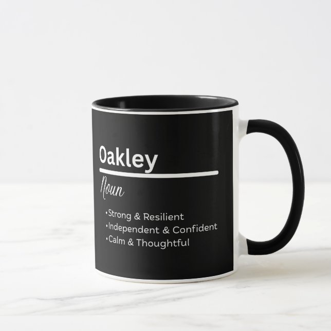 Caneca Personalizada Definição do Nome Oakley para (Direita)