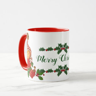 Caneca Personalizada do Adorável Elfo de Natal
