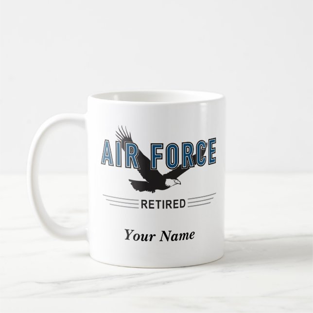Caneca personalizada do aposentado da força aérea (Esquerda)