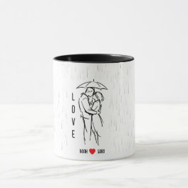 Caneca personalizada do Dia dos Namorados com Nome