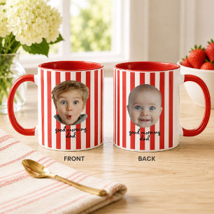 Caneca personalizada do Dia dos Pais com 2 fotos d