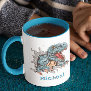 Caneca personalizada do dinossauro T-Rex