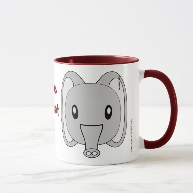Caneca personalizada do elefante (Direita)