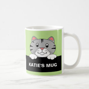 Caneca personalizada do gato dos desenhos animados