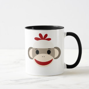 Caneca personalizada do macaco da peúga dos miúd
