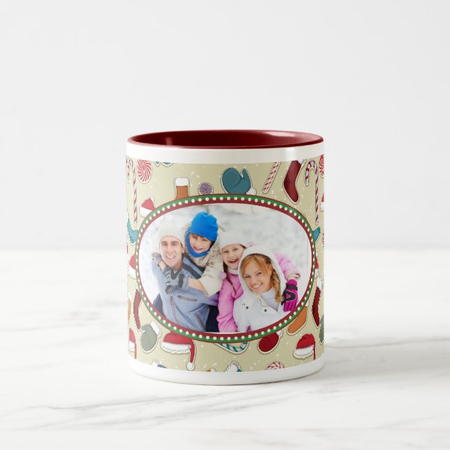 Caneca personalizada do Natal com foto (Centro)