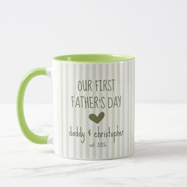 Caneca Personalizada do Nosso Primeiro Dia dos Pai (Esquerda)